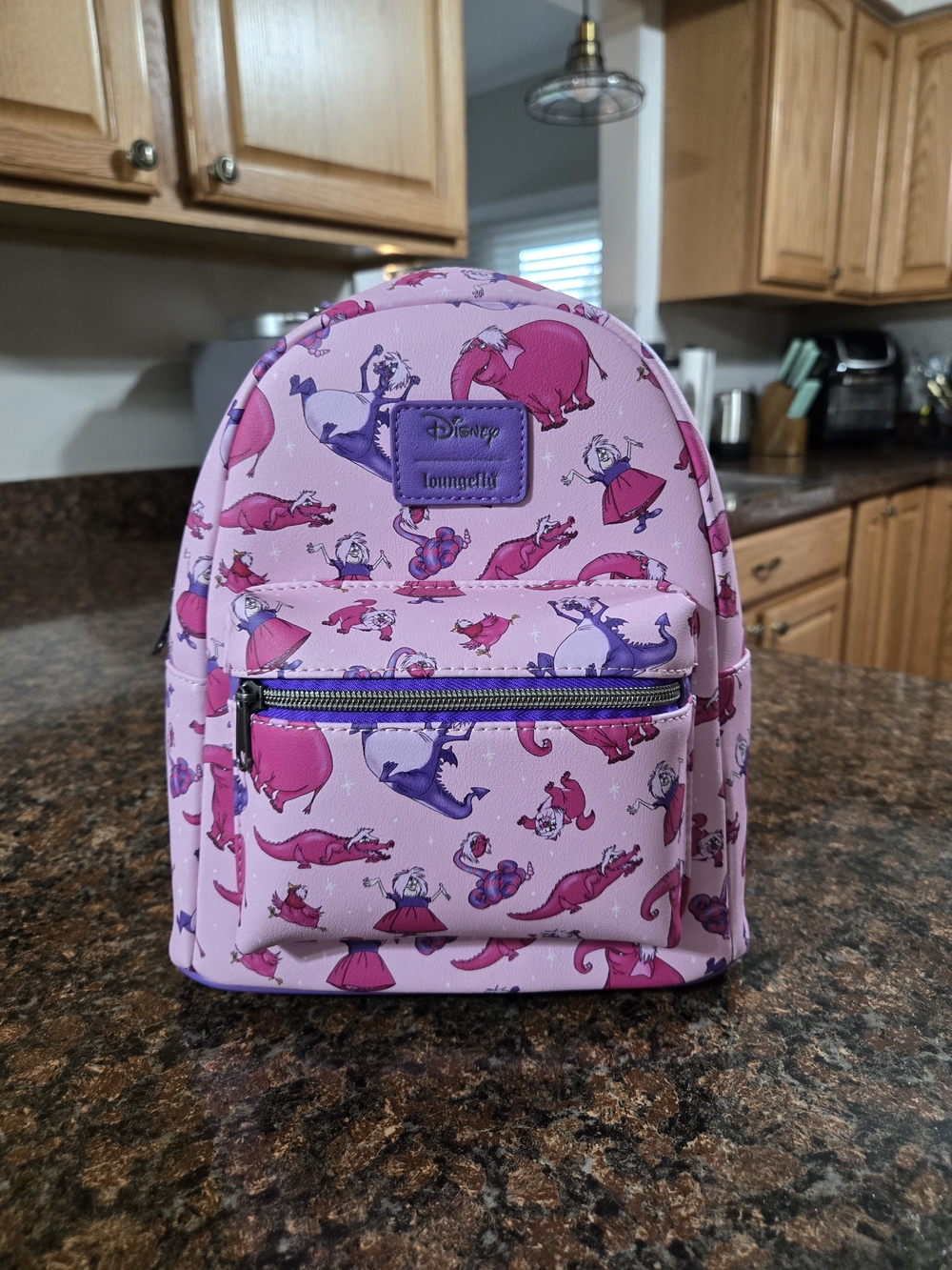 Loungefly Pink & Purple Ursula Pattern Kids Mini Backpack